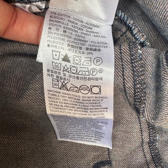 Levi’s Premium Denim Jean Original Trucker Jacket Dark Wash Mid Weight Classic M - Picture 7 of 10